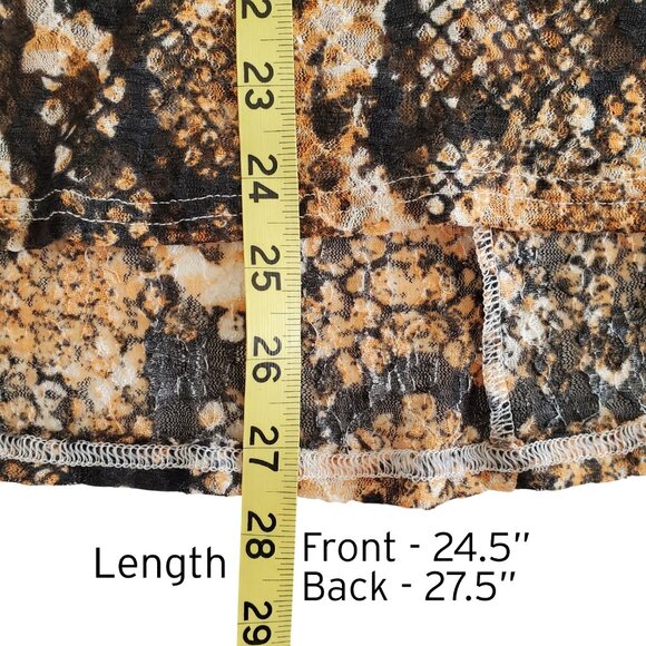 Free People Out For The Night Top Snake Combo Blouse Size S - Picture 14 of 16